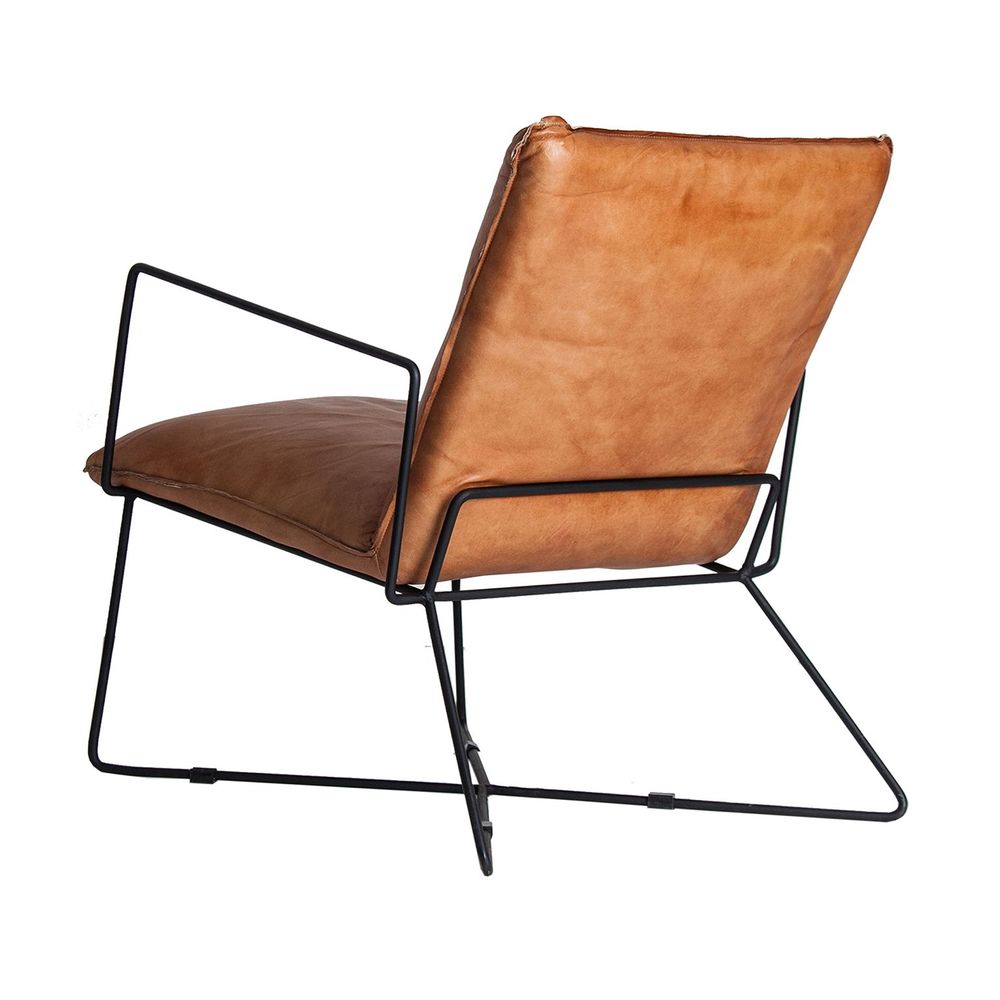 Fauteuils - Fauteuil en cuir noir 61x80x76 cm - VICAL