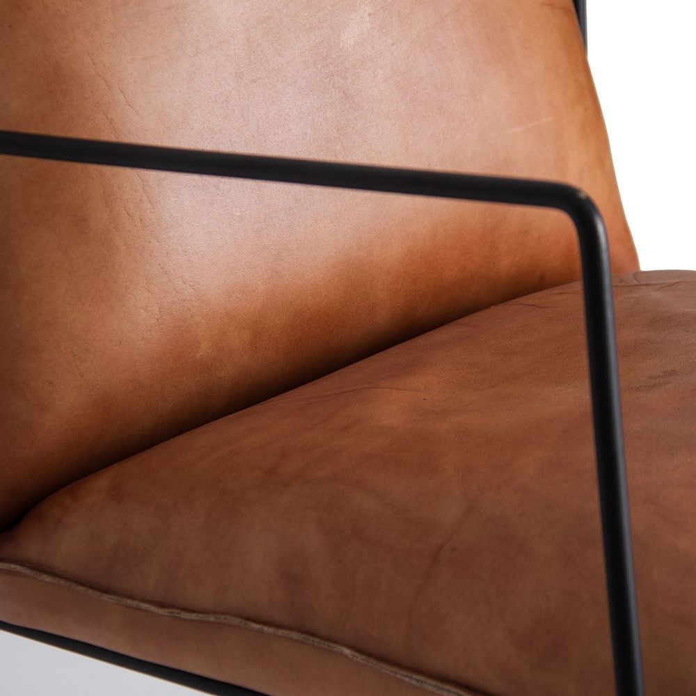 Fauteuils - Fauteuil en cuir noir 61x80x76 cm - VICAL