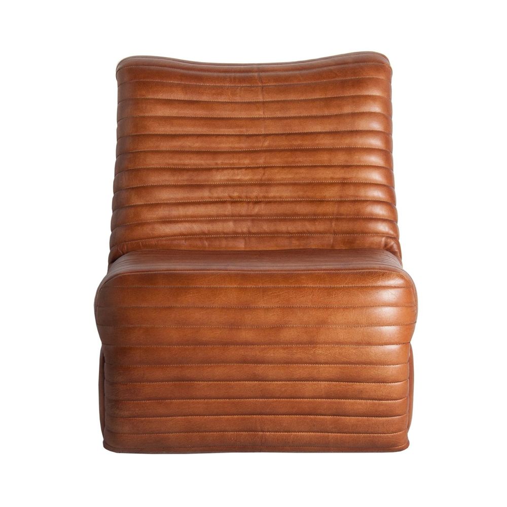 Fauteuils - Fauteuil en cuir marron 59x81x72 cm - VICAL