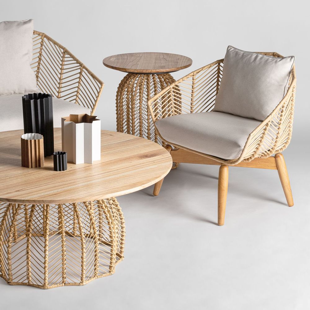 Canapés - Sofa en bois de mahogany marron 240x78x81 cm - VICAL