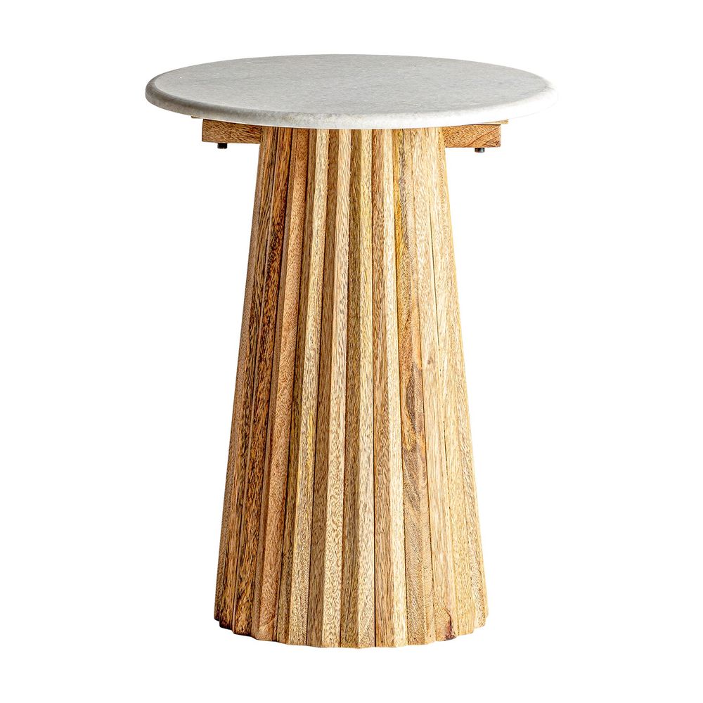 Autres tables - Table de bar en bois de mangue blanc 45x45x60 cm - VICAL
