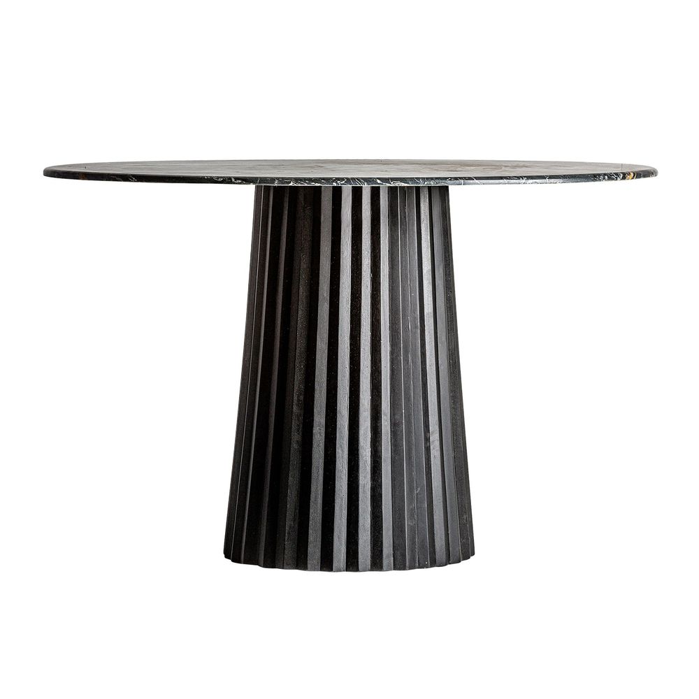 Tables Salle à Manger - Table salon en bois de mangue noir 122x122x77 cm - VICAL