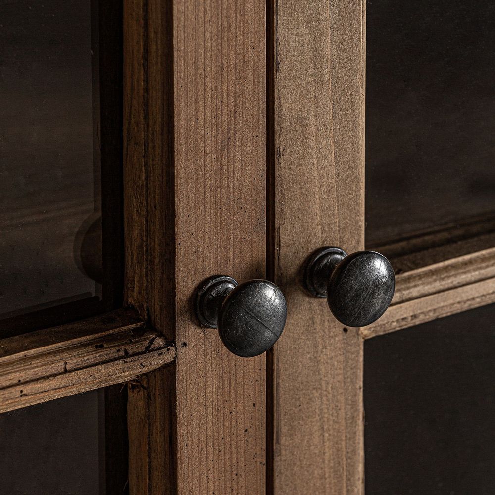 Armoires - Vitrine en bois d´orme marron 80x40x178 cm - VICAL
