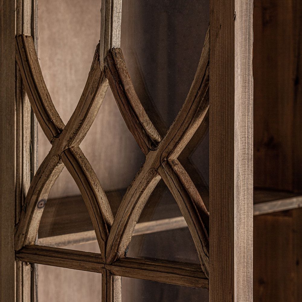 Armoires - Vitrine en bois d´orme marron 80x40x178 cm - VICAL