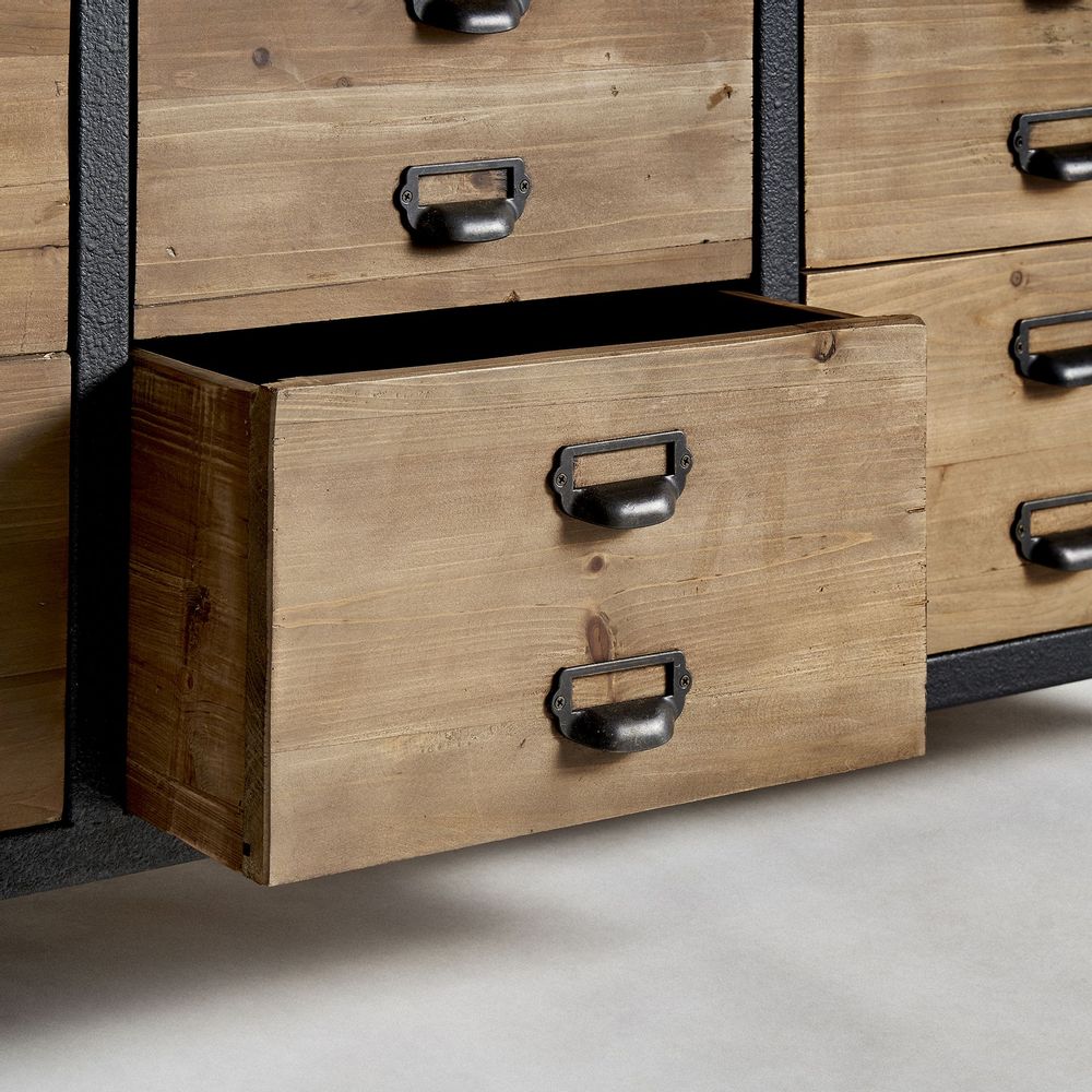 Shelves - Brown elm wood shelf 180x48x231 cm - VICAL