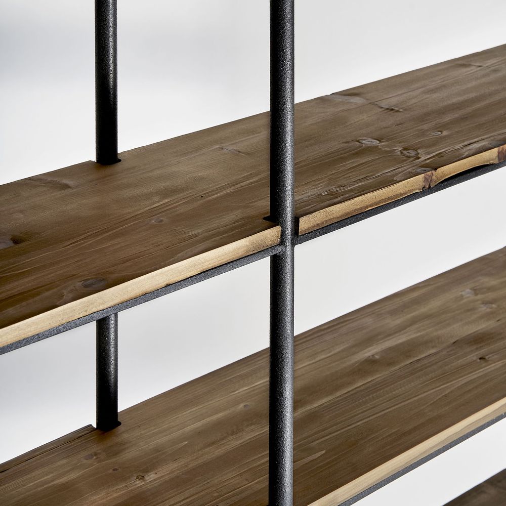 Shelves - Brown elm wood shelf 180x48x231 cm - VICAL