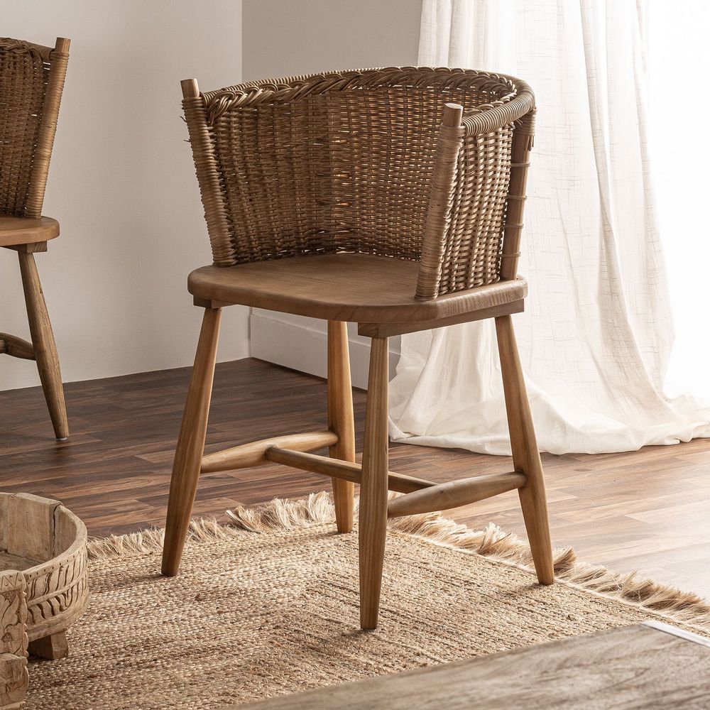 Chaises - Chaise en bois de sapin marron 61x53x85 cm - VICAL