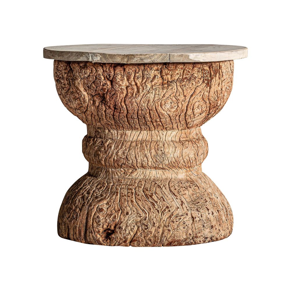 Other tables - Brown teak wood coffee table 38x38x45 cm - VICAL