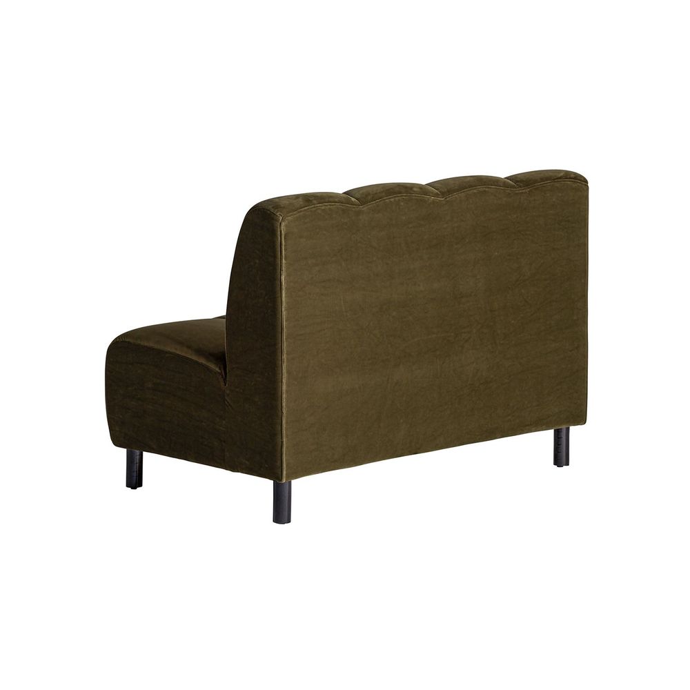 Sofas - Central sofa module in green velvet 120x76x87 cm - VICAL