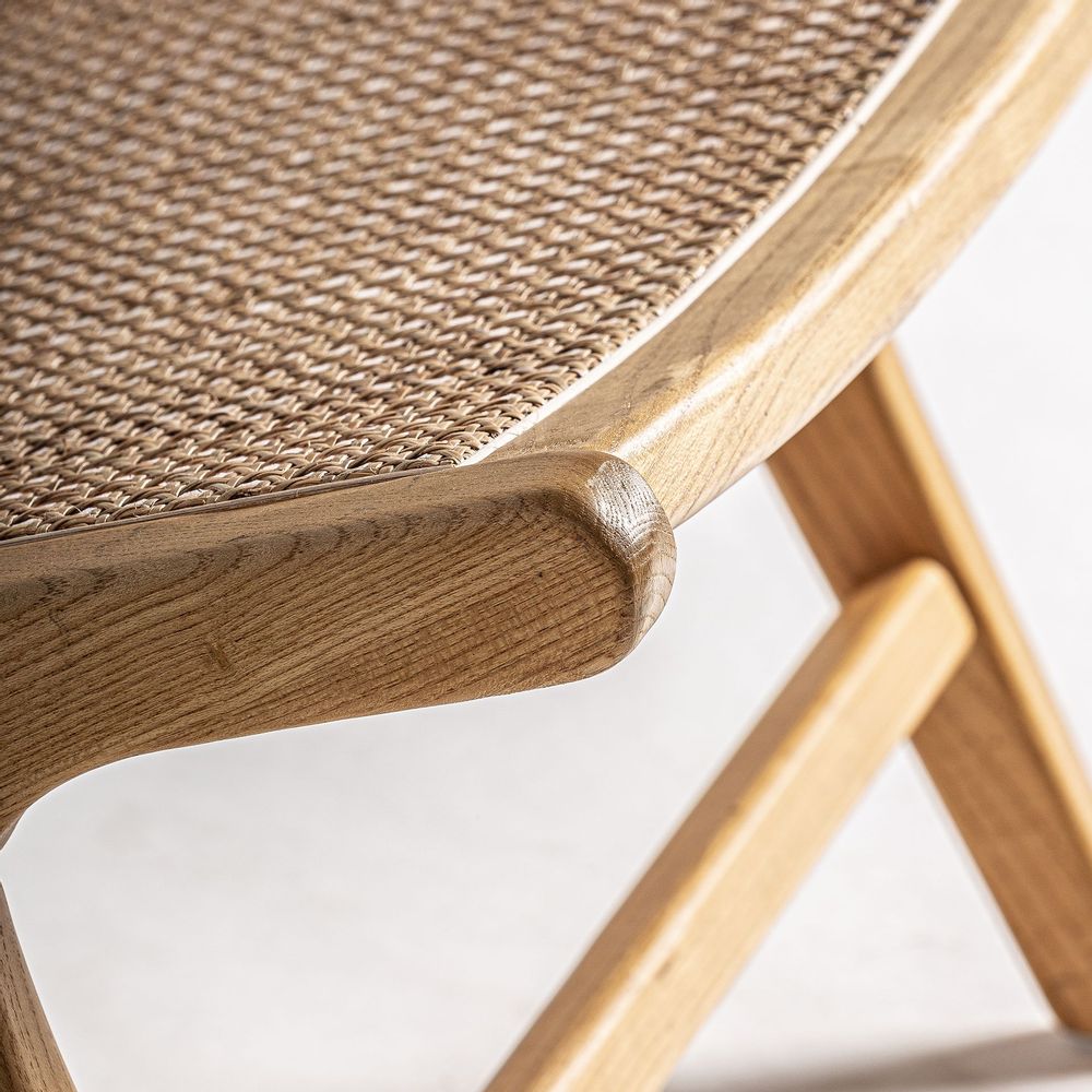 Armchairs - Brown birch wood armchair 65x80x68 cm - VICAL
