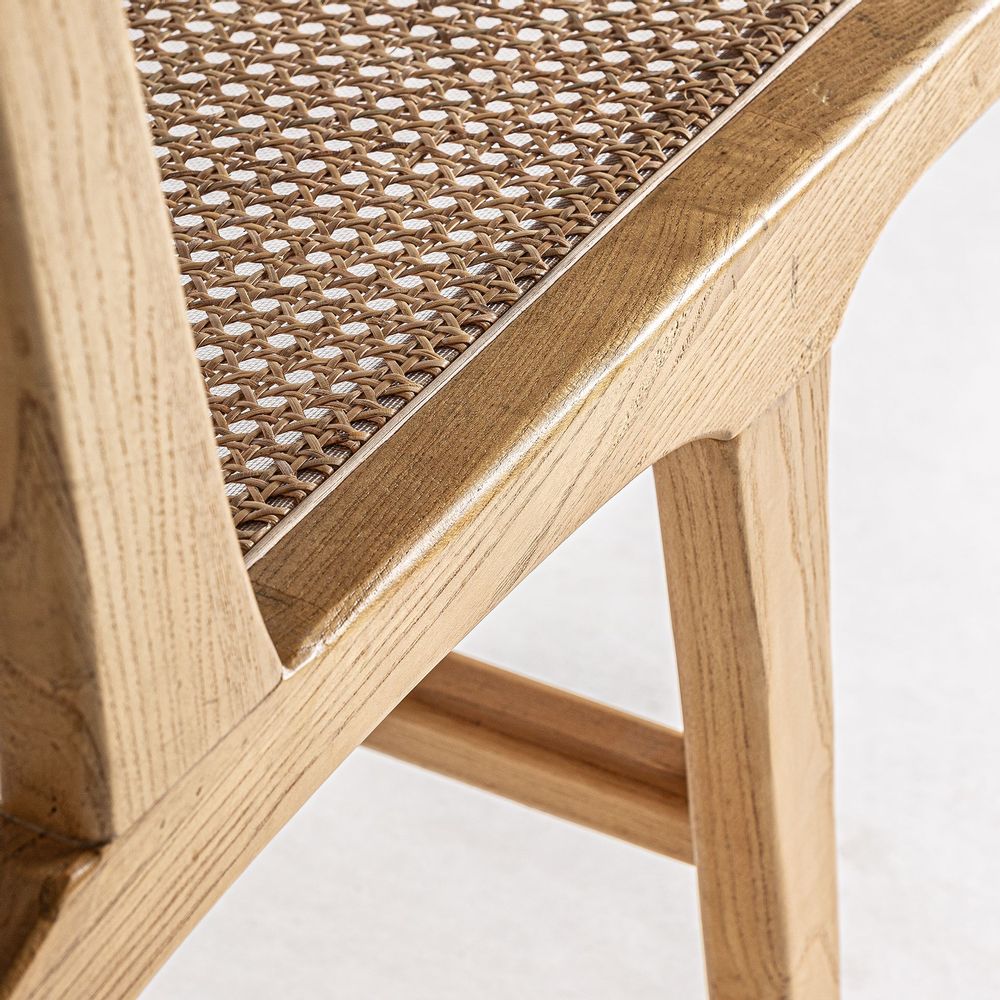 Armchairs - Brown birch wood armchair 65x80x68 cm - VICAL