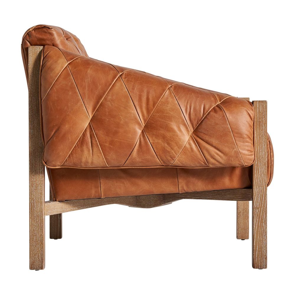 Armchairs - Brown birch wood armchair 82x79x76 cm - VICAL