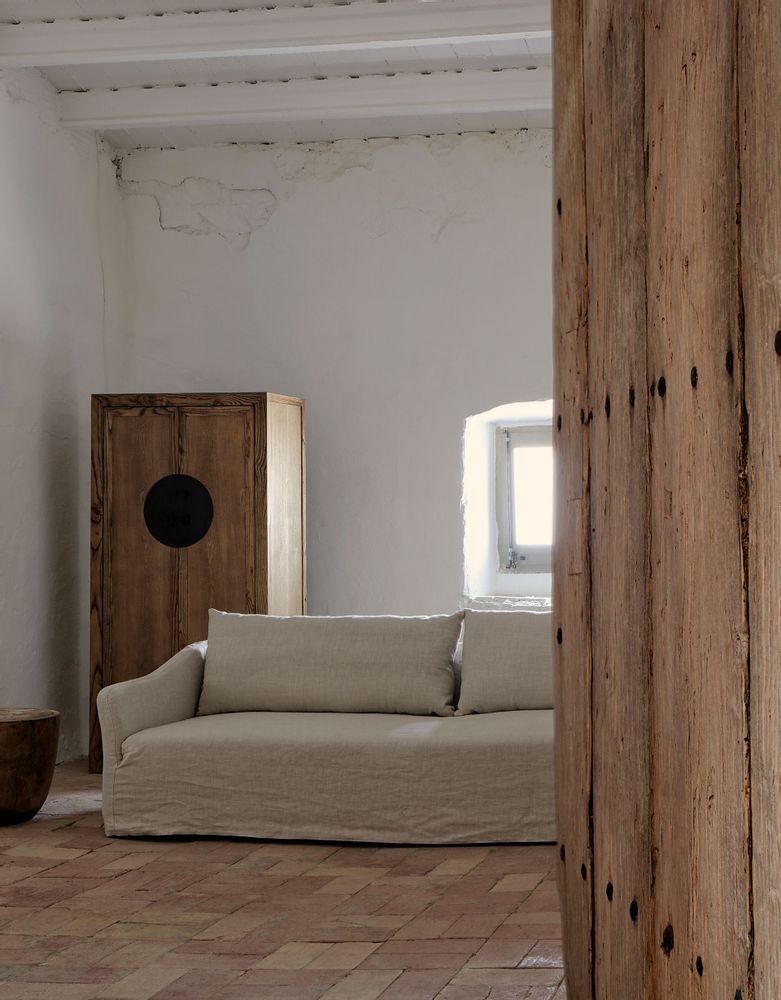 Wardrobe - Brown elm wood cabinet 100x55x200 cm - VICAL