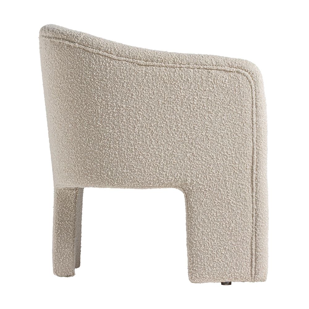 Fauteuils - Fauteuil en coton bouclé blanc cassé 69x67x77 cm - VICAL
