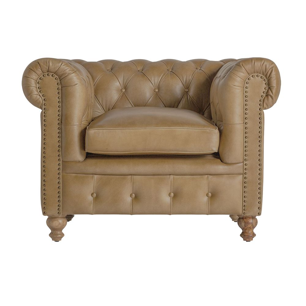 Fauteuils - Fauteuil en peau marron 107x83x75 cm - VICAL