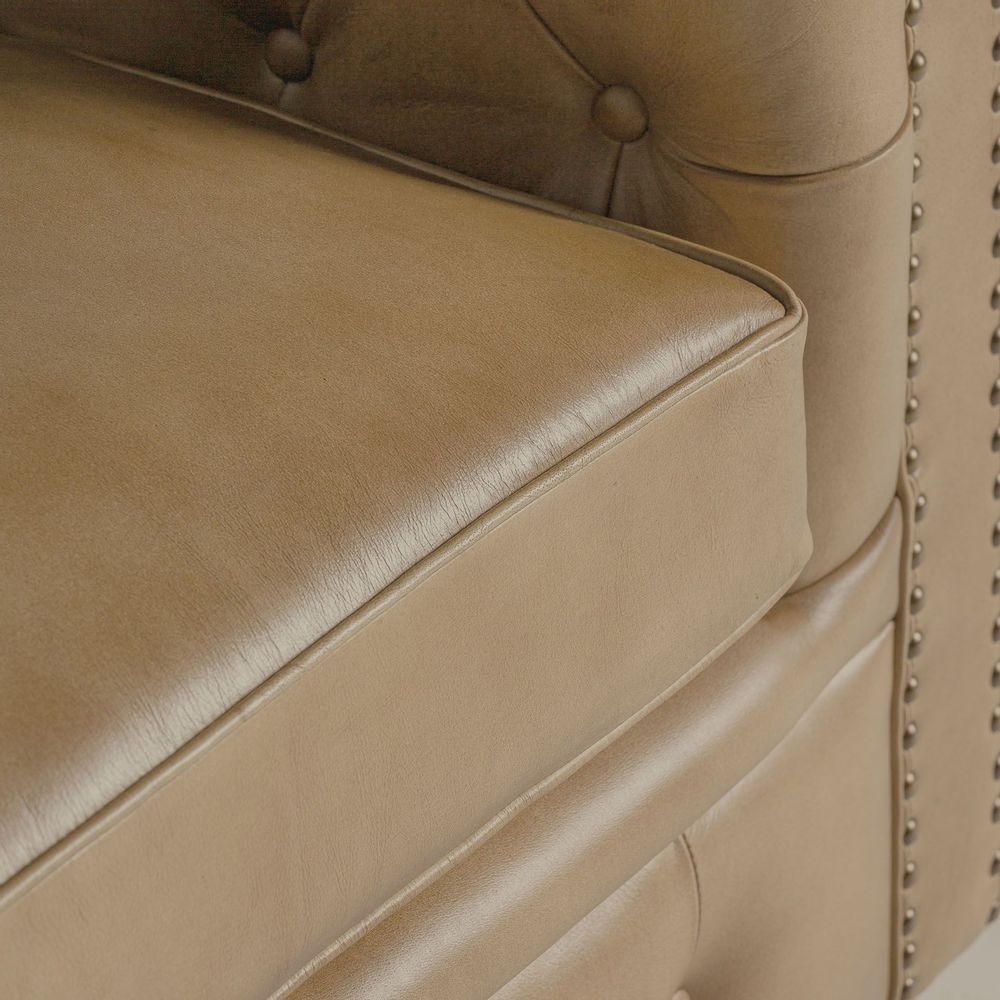 Fauteuils - Fauteuil en peau marron 107x83x75 cm - VICAL