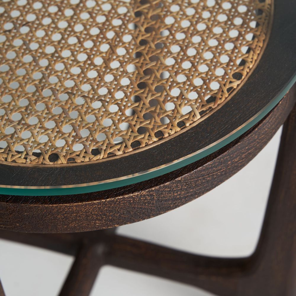 Other tables - Brown mango wood coffee table 46x46x56 cm - VICAL