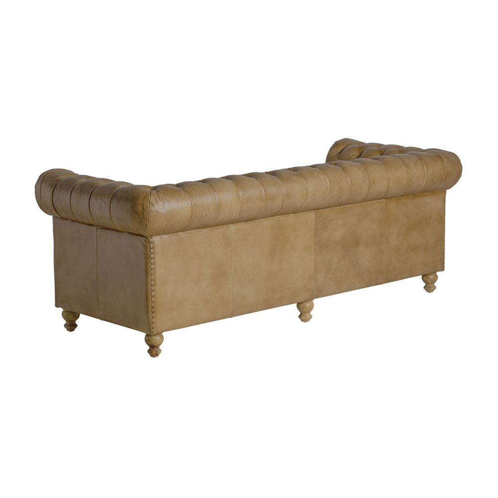 Canapés - Sofa en peau marron 215x82x75 cm - VICAL