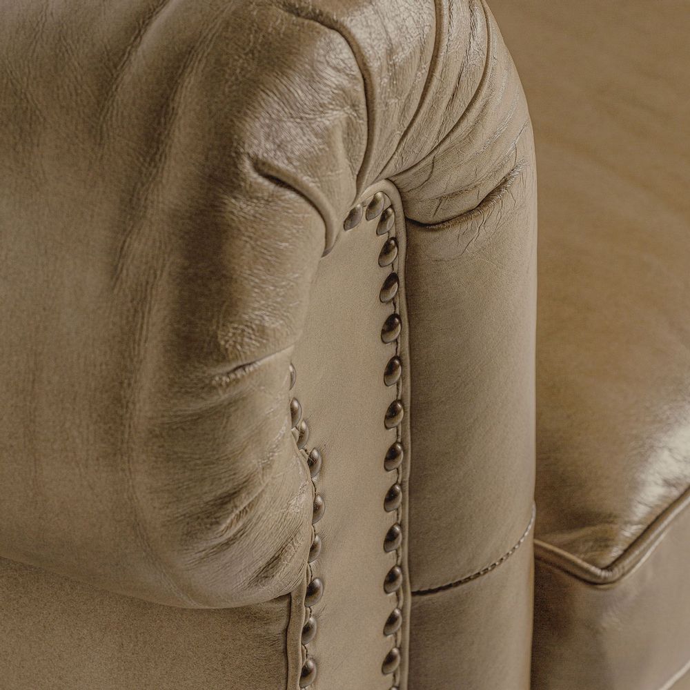 Canapés - Sofa en peau marron 215x82x75 cm - VICAL