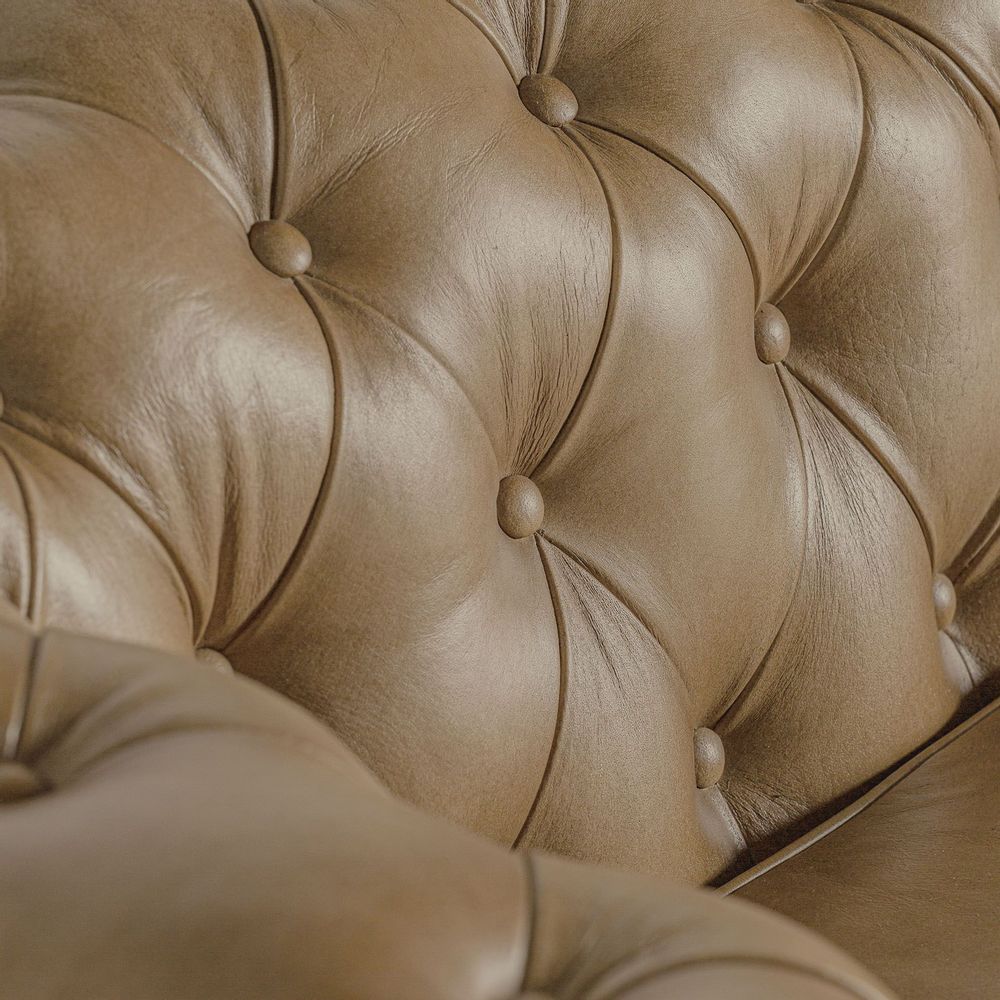 Canapés - Sofa en peau marron 215x82x75 cm - VICAL