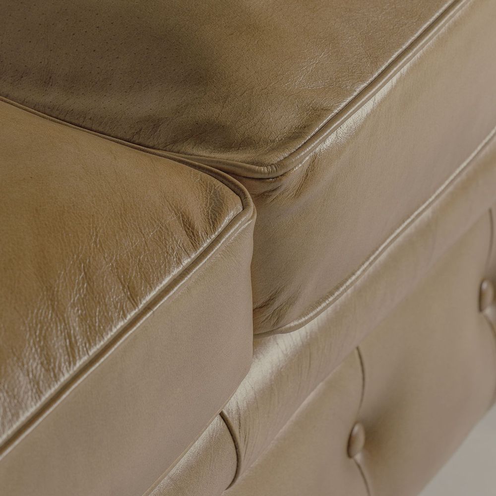 Canapés - Sofa en peau marron 215x82x75 cm - VICAL