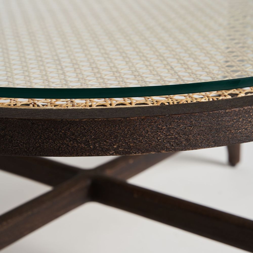 Coffee tables - Brown mango wood coffee table 92x92x41 cm - VICAL