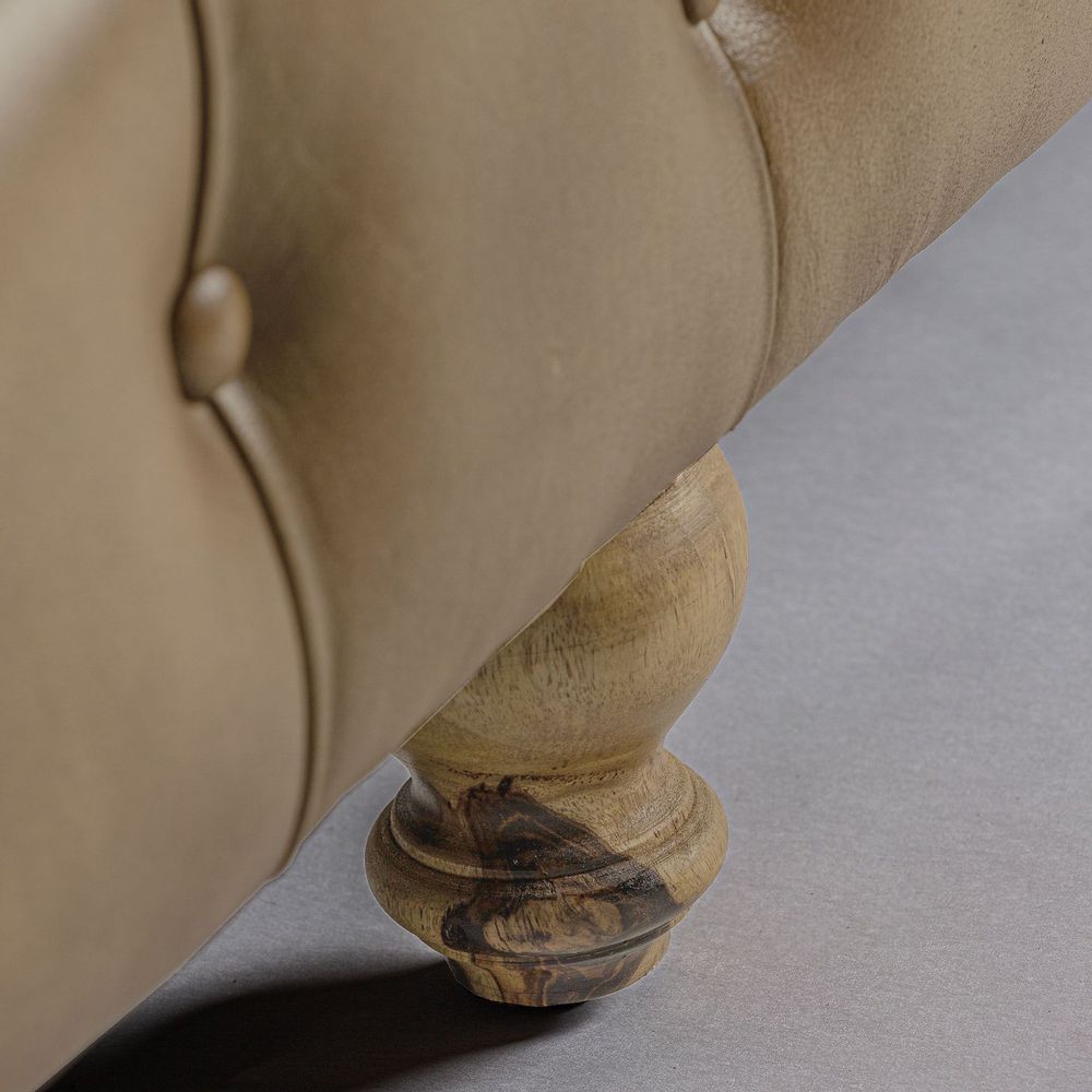 Canapés - Sofa en peau marron 215x82x75 cm - VICAL