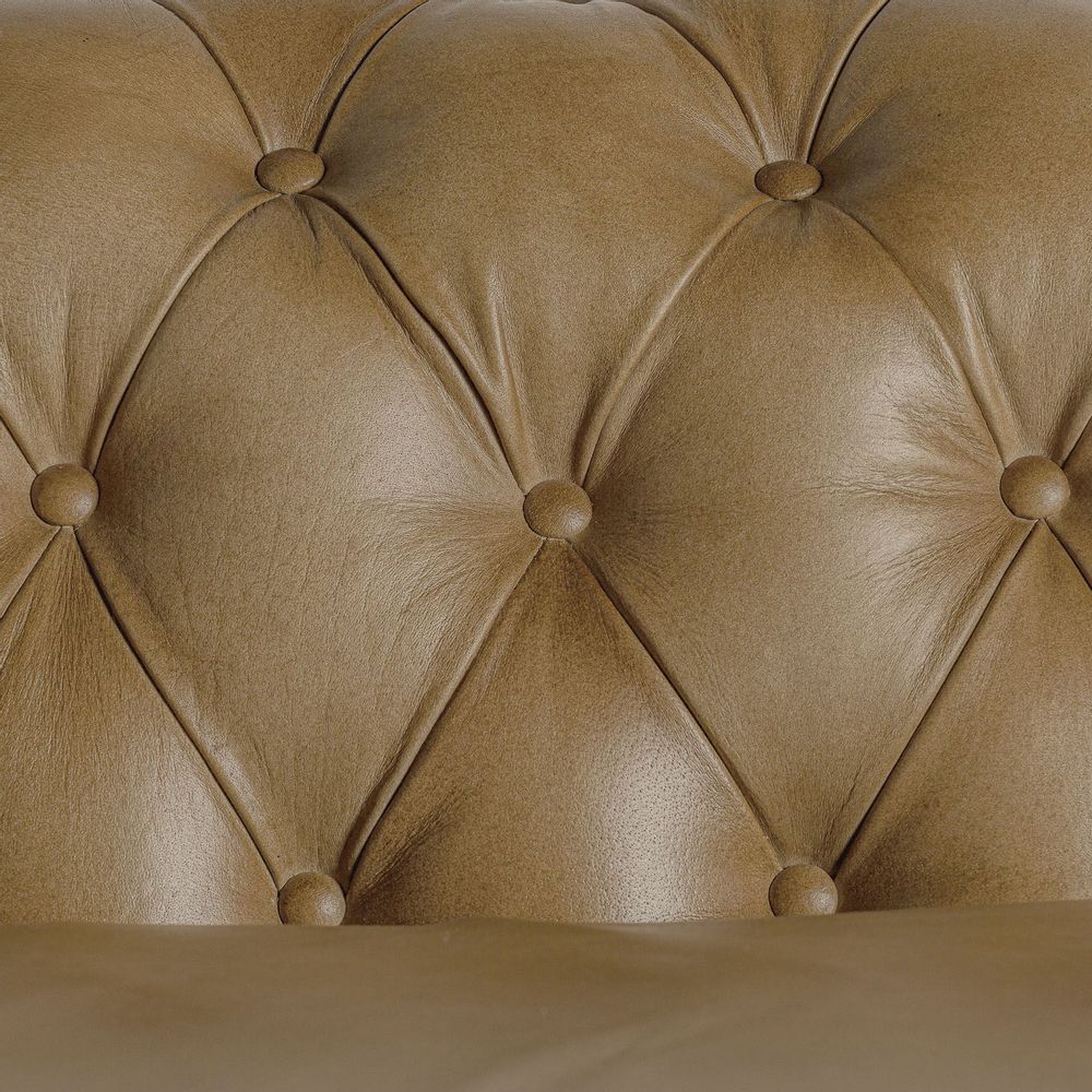 Canapés - Sofa en peau marron 215x82x75 cm - VICAL