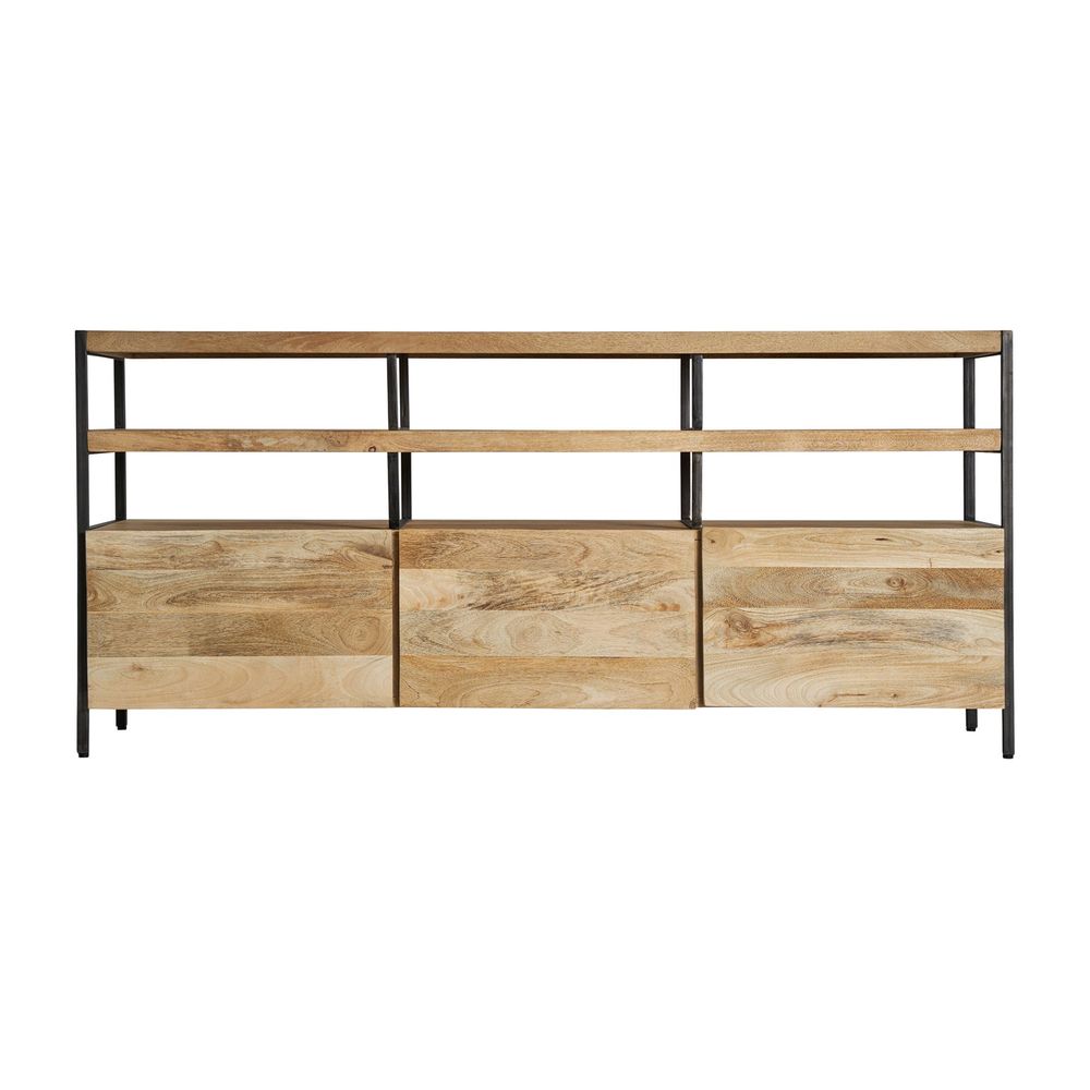 Buffets - Buffet en bois de mangue brun clair 170x43x76 cm - VICAL