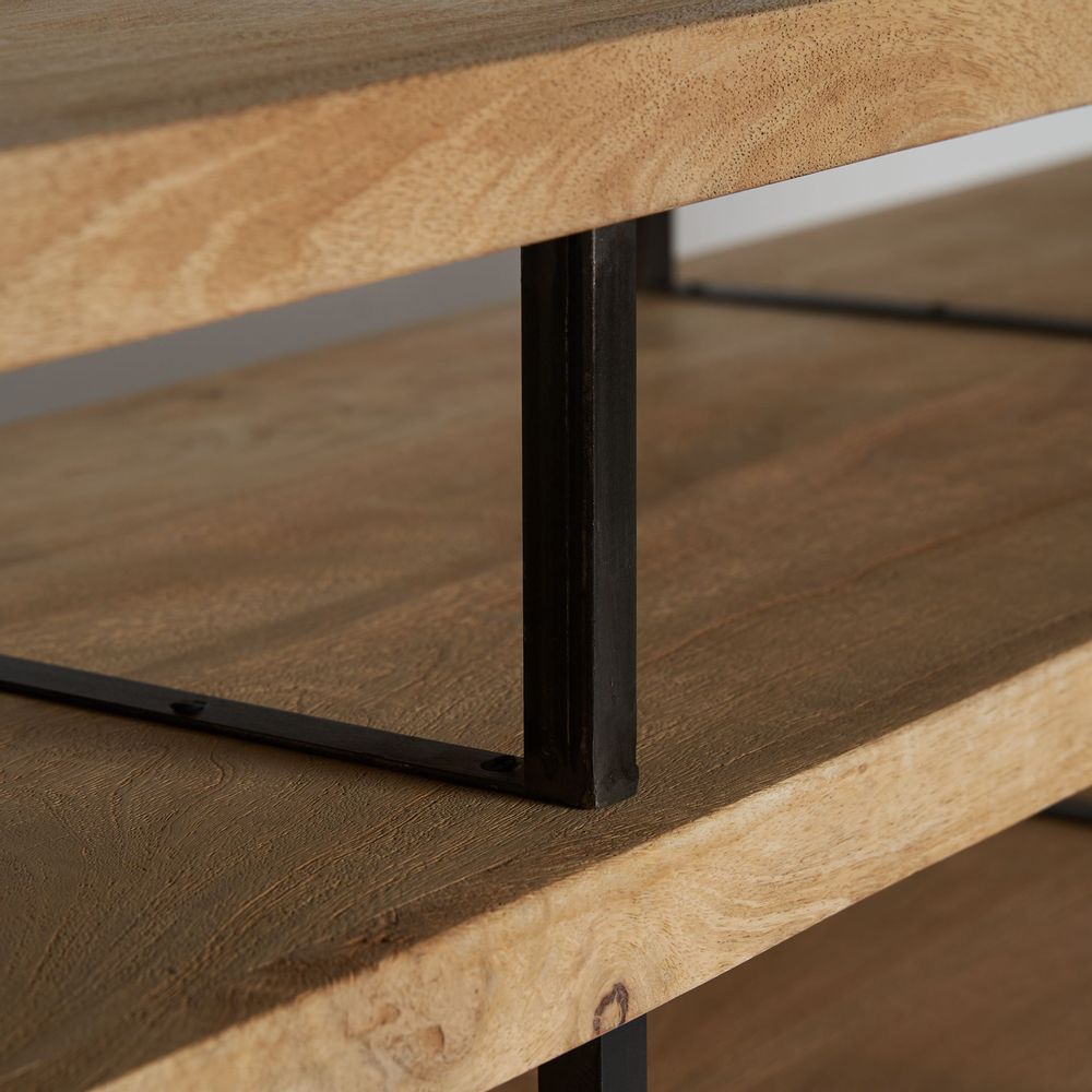 Buffets - Buffet en bois de mangue brun clair 170x43x76 cm - VICAL