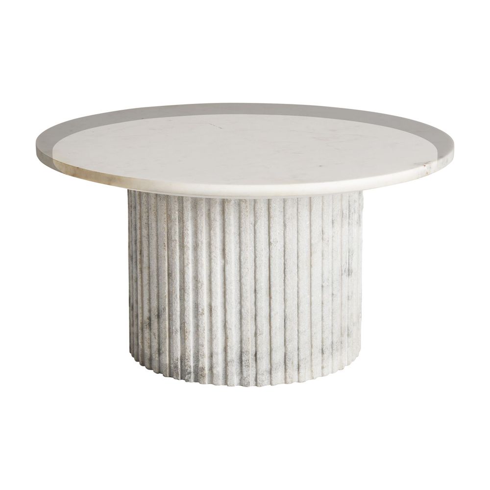 Coffee tables - White marble coffee table 80x80x42 cm - VICAL