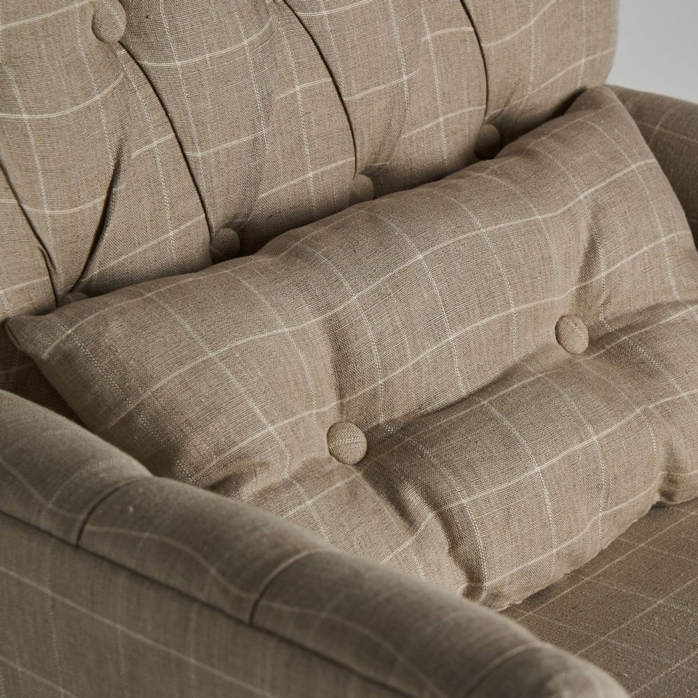 Armchairs - Beige mango wood armchair 73x80x95 cm - VICAL