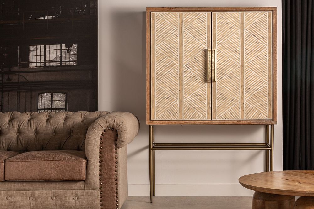Armoires - Armoire en bois de mangue marron 100x40x140 cm - VICAL