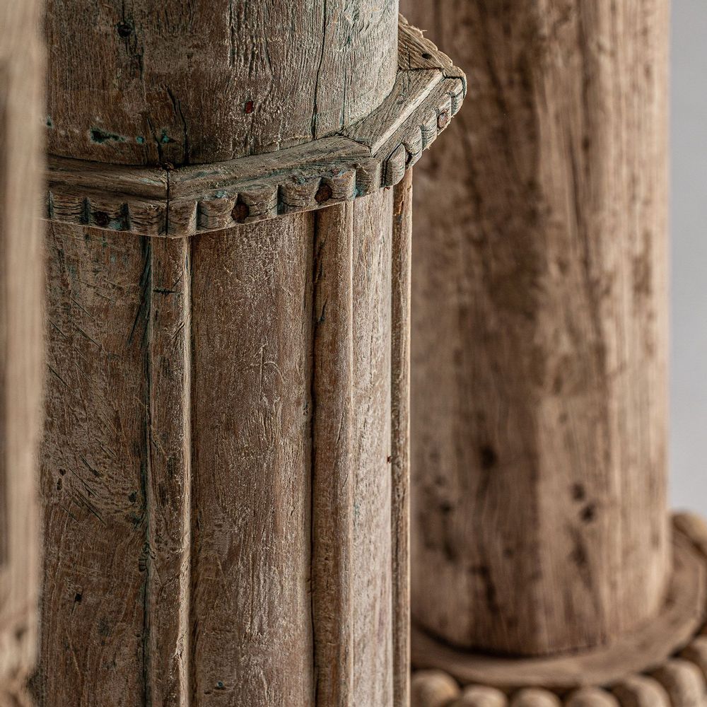 Objets de décoration - Colone en bois de teck marron 32x32x128 cm - VICAL