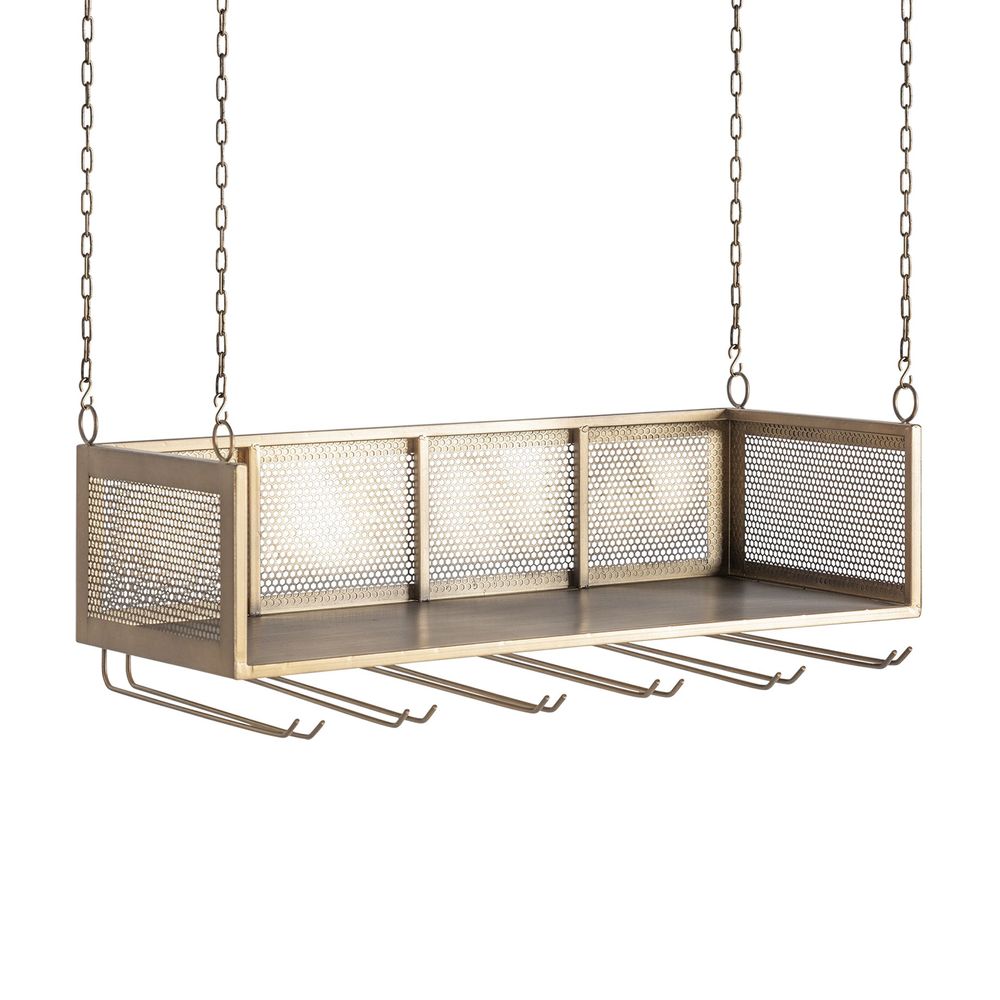 Other tables - Gold iron bar cabinet 80x40x28 cm - VICAL