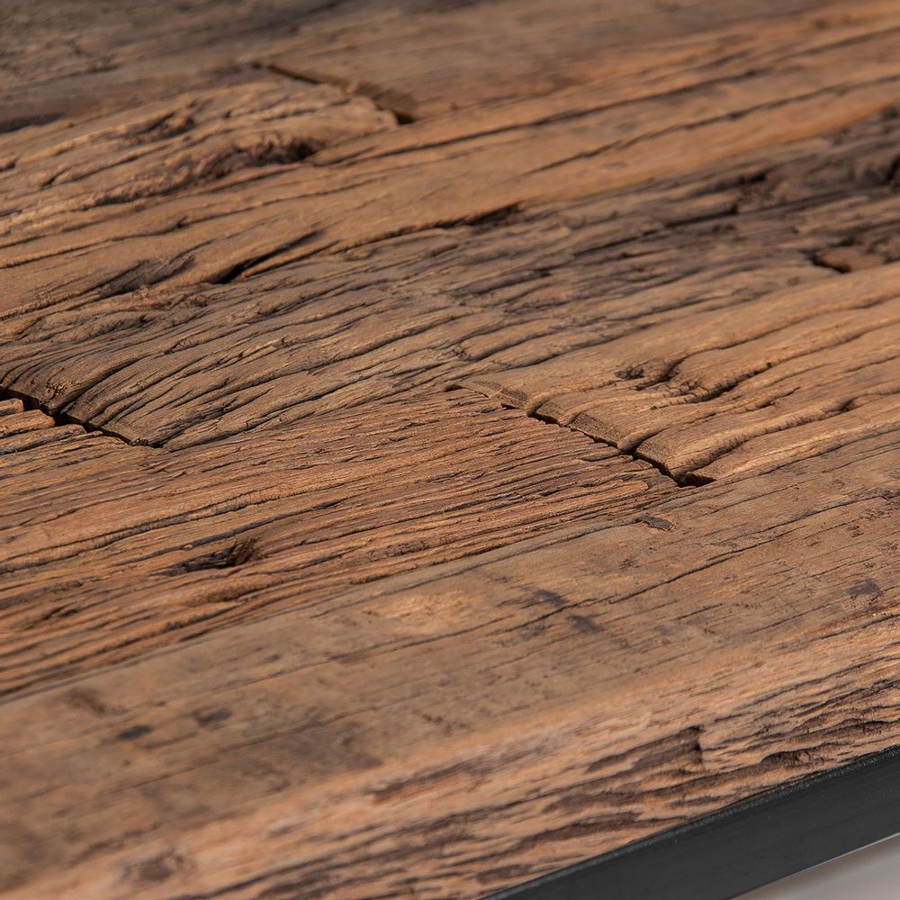 Coffee tables - Brown teak wood coffee table 120x60x40 cm - VICAL