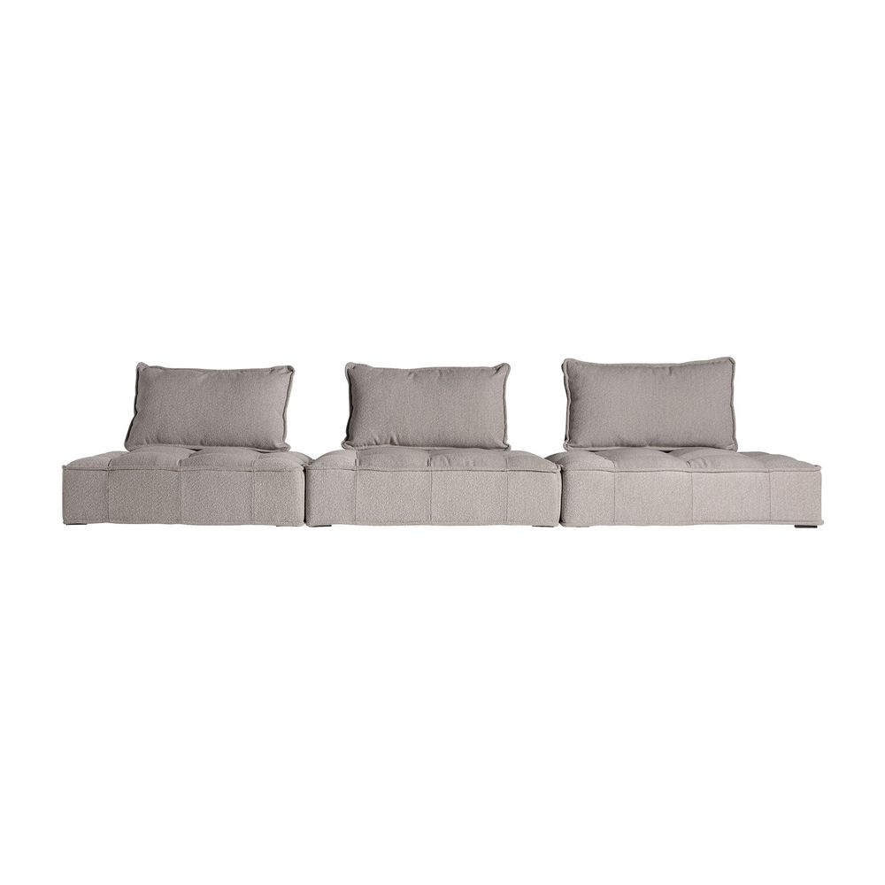 Sofas - Modular sofa in brown pine wood 120x120x78 cm - VICAL