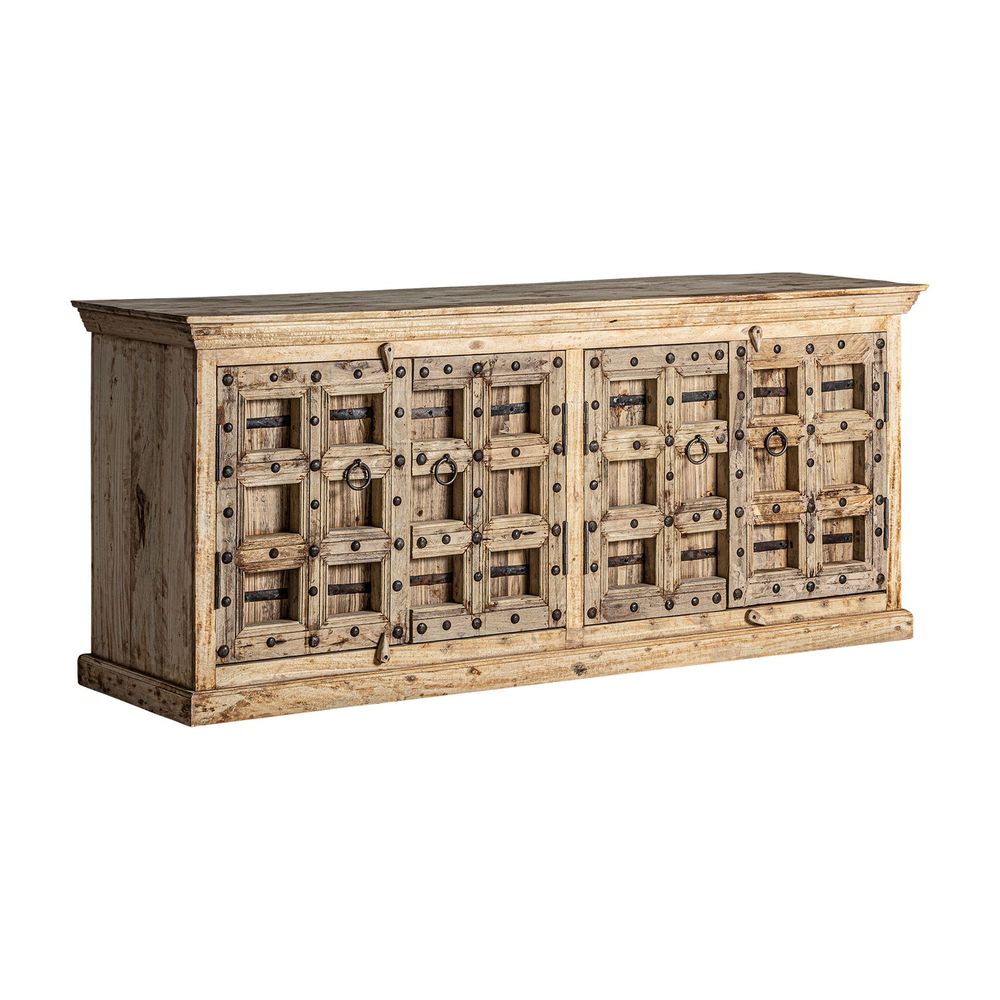 Sideboards - Brown mango wood sideboard 219x59x102 cm - VICAL