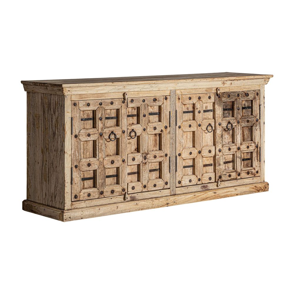 Sideboards - Brown mango wood sideboard 219x59x102 cm - VICAL