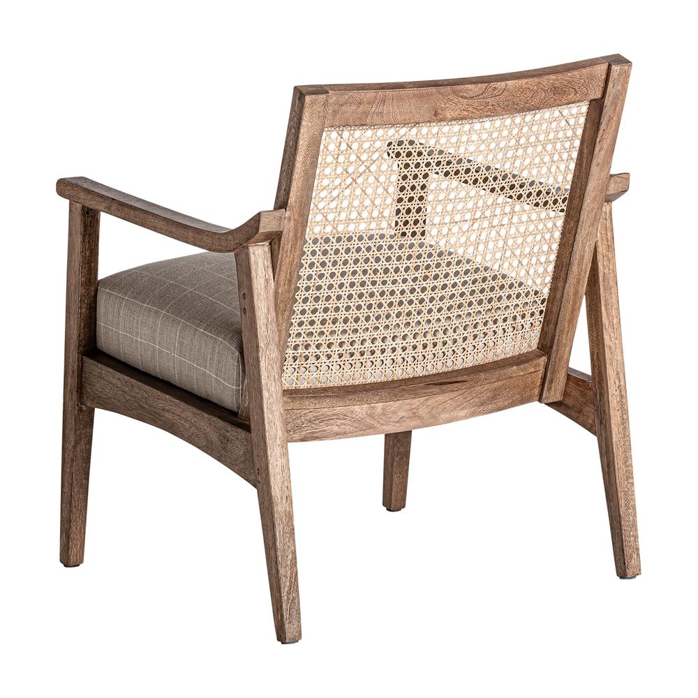 Armchairs - Brown mango wood armchair 64x72x74 cm - VICAL