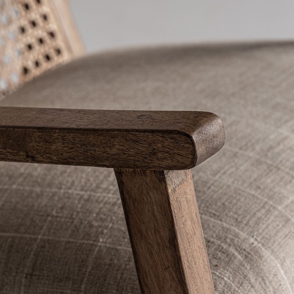 Armchairs - Brown mango wood armchair 64x72x74 cm - VICAL