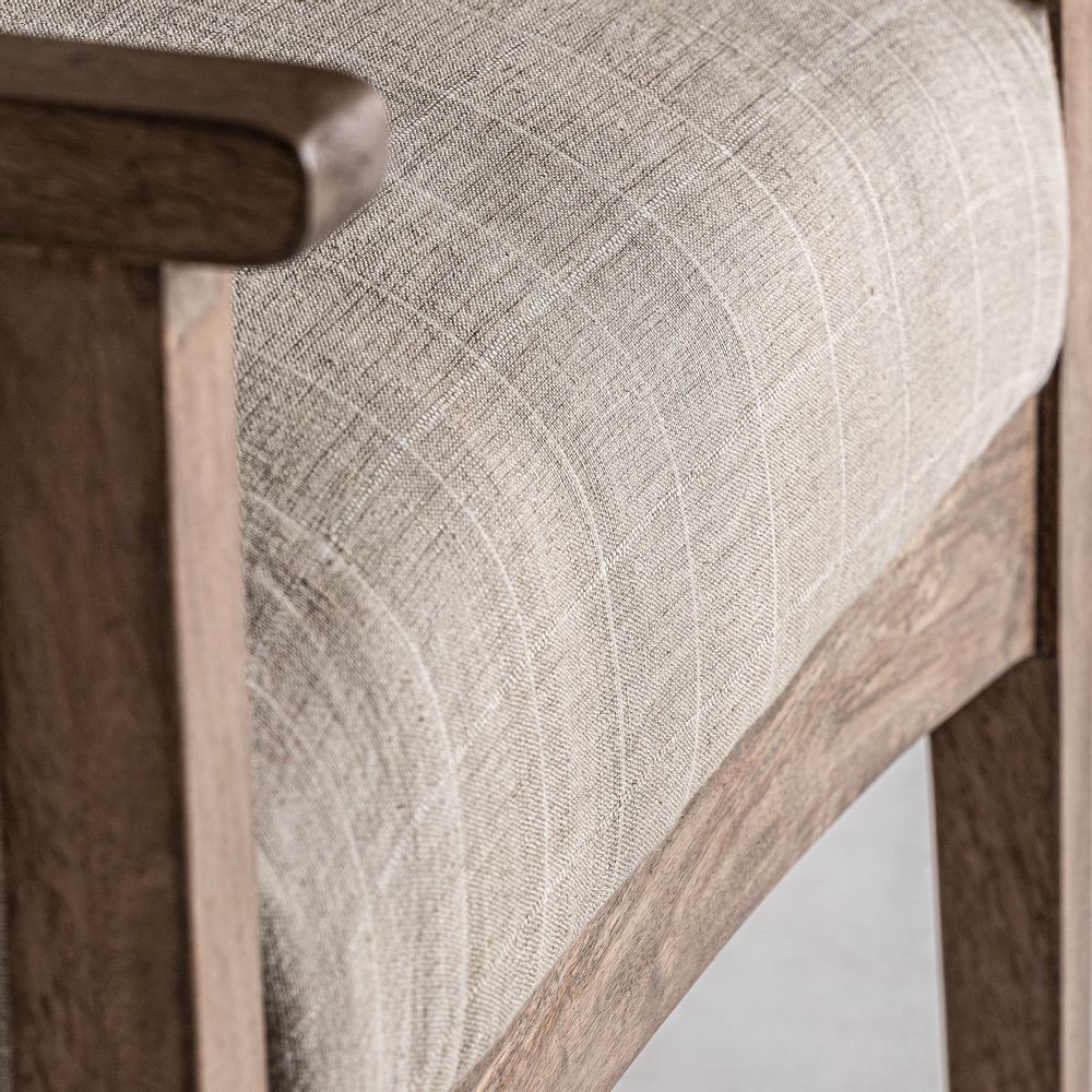 Armchairs - Brown mango wood armchair 64x72x74 cm - VICAL