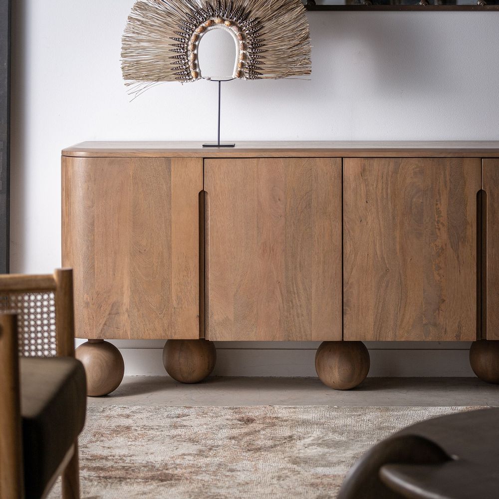 Buffets - Buffet en bois de mangue marron 180x40x81 cm - VICAL