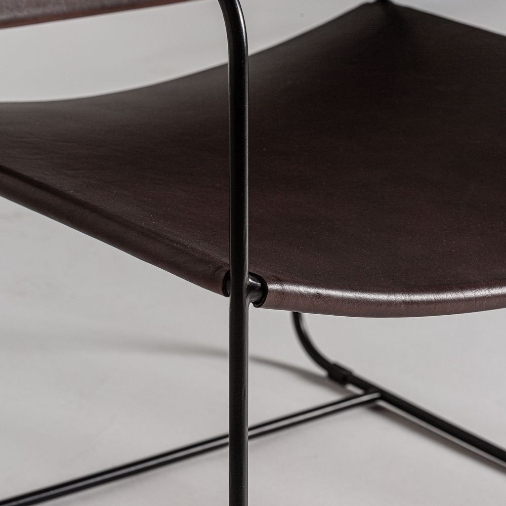 Fauteuils - Fauteuil en fer marron 62x68x73 cm - VICAL