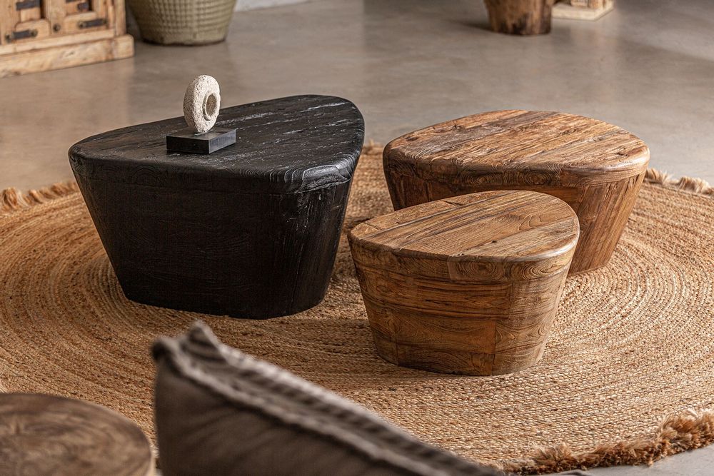 Tables basses - Table basse en bois de teck marron 60x50x30 cm - VICAL