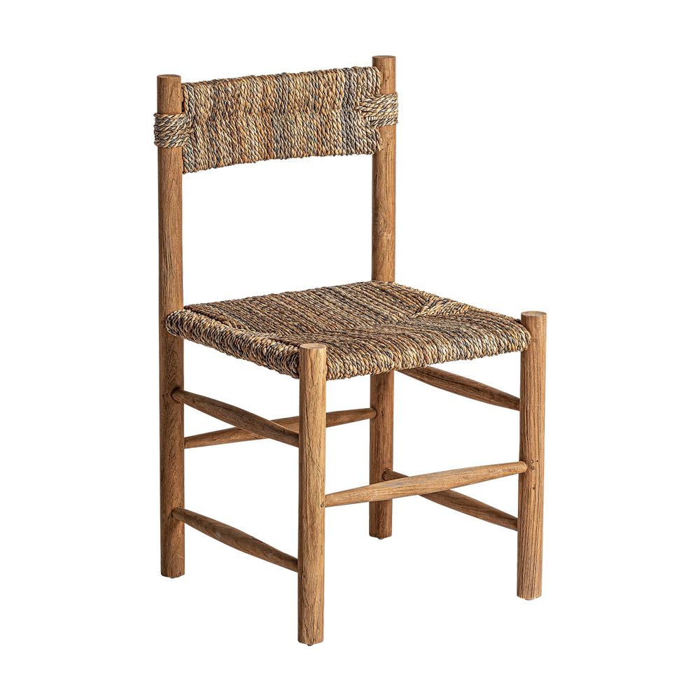 Chairs - Brown teak wood chair 47x47x84 cm - set of 2 - VICAL
