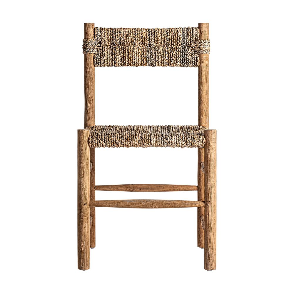 Chairs - Brown teak wood chair 47x47x84 cm - set of 2 - VICAL