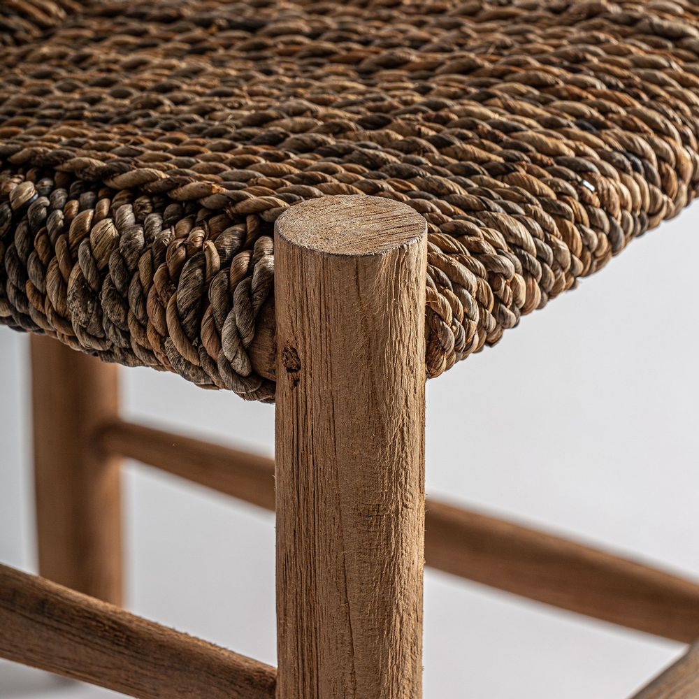Chairs - Brown teak wood chair 47x47x84 cm - set of 2 - VICAL