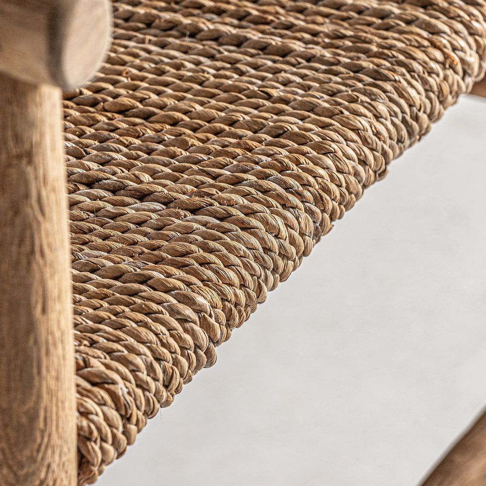 Chaises - Fauteuil en bois de teck marron 57x55x80 cm - VICAL