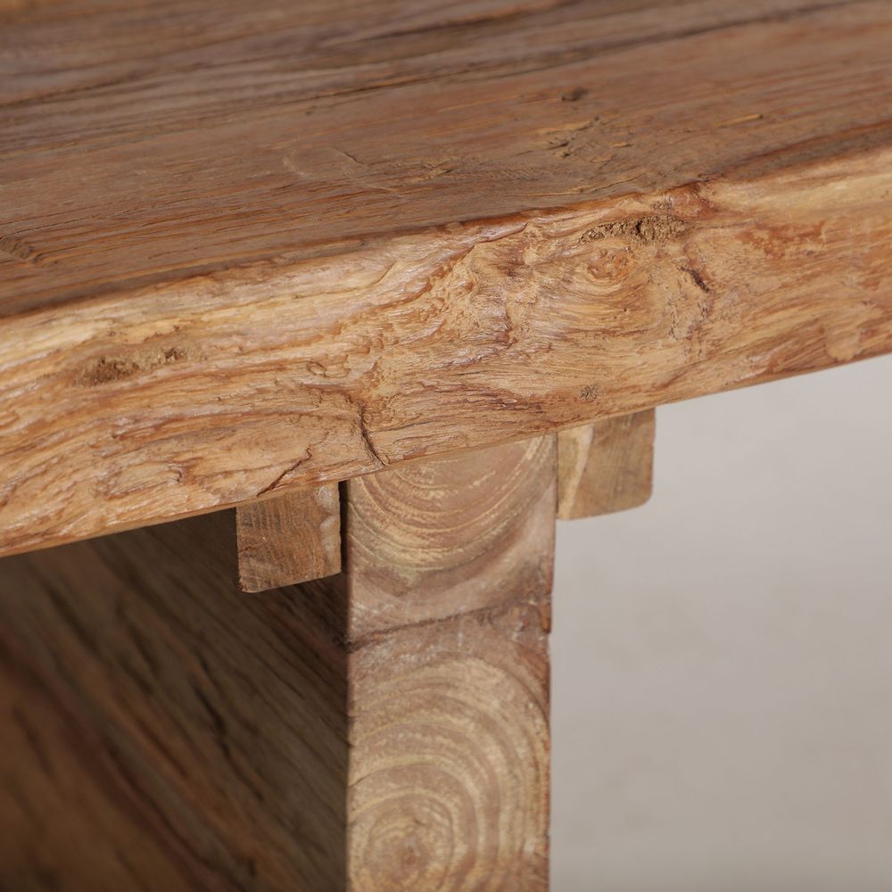 Coffee tables - Brown railway wood coffee table 150x60x34 cm - VICAL